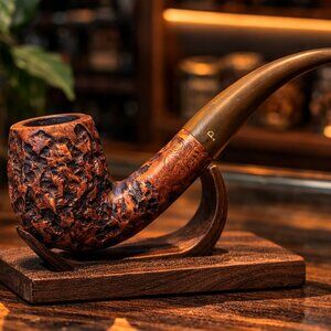Leonard Payne Briarwood Pi pe, Carved Briar Wood Collectible, Handmade in Canada